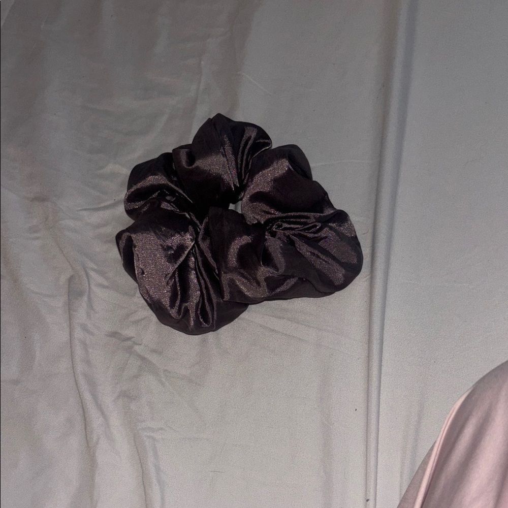 Black Satin Scrunchie
